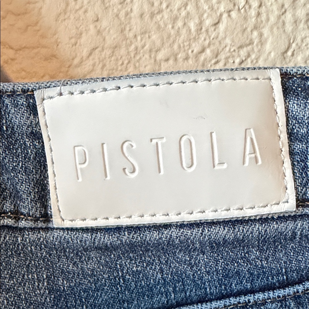 PISTOLA Monroe Mid Rise Cropped Cigarette in Mystique Blue - Picture 7 of 7